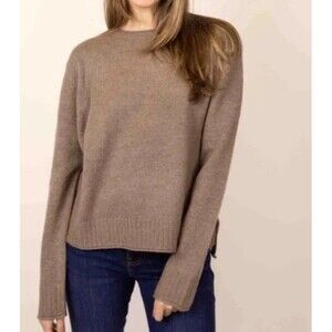 Jenni Kayne Sweater Womens Small Tan Camel Wool Cashmere Everyday Quiet Luxury